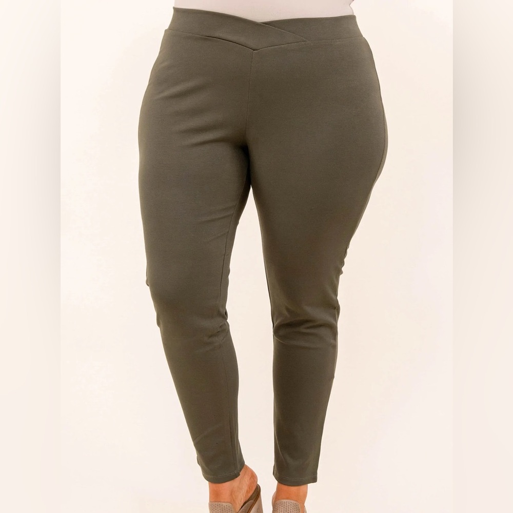 Chic Soul Fits Like A Glove Leggings Olive 3X